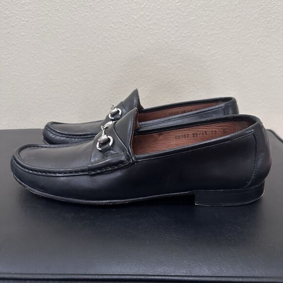 Allen Edmonds VERONA II Men\'s Italian Horsebit Loafers 12 D Black Dress READ main image 11